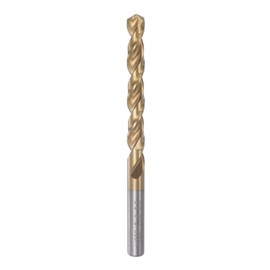 sourcing map Twist Drill Bit 8.8mm Titanium Coated (HSS-E) M42 High Speed Steel 8% Cobalt Straight Shank for Stainless Steel Aluminum Alloy Metal