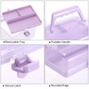 BTSKY Multipurpose Plastic Craft Storage Containers with Removable Tray, Clear
