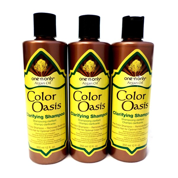 One N Only Argan Oil Shampoo Color Oasis Clarifying 12oz (3 Pack)