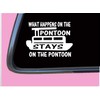 What happens Pontoon Boat TP 845 vinyl 6" Decal Sticker