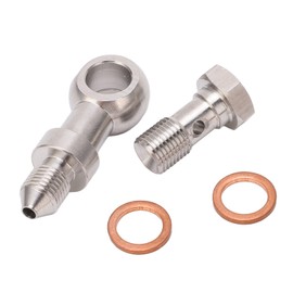 Banjo Bolt Kit M10x1.0 Stainless Steel Oil Resistant Hose Barb Washer Kit for Turbo Oil Feed 1.5mm Restrictor