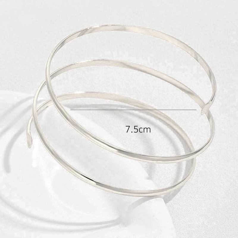 Cubahop Upper Arm Cuff Hollow Multi-layer Crossing Arm Bracelet Adjustable