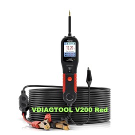 V200 Car Truck Motorcycle 12V~24V Circuit Tester Fuse, Diode, Relay Short Circuit Detection Car Wiring TesterScreen Size: V200 Red, Power Source: Corded Electric