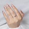 AUBSS Press On Nails Short,Gold Chrome Nude Base Almond Fake
