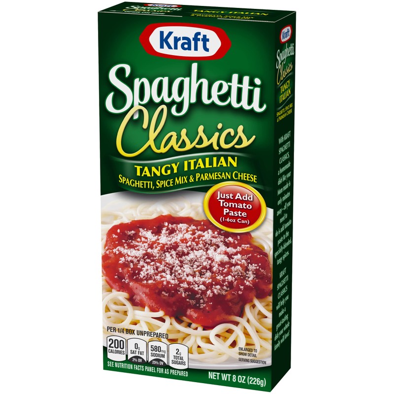 Kraft Spaghetti Classics Tangy Italian Easy Pasta Meal with Spaghetti,
