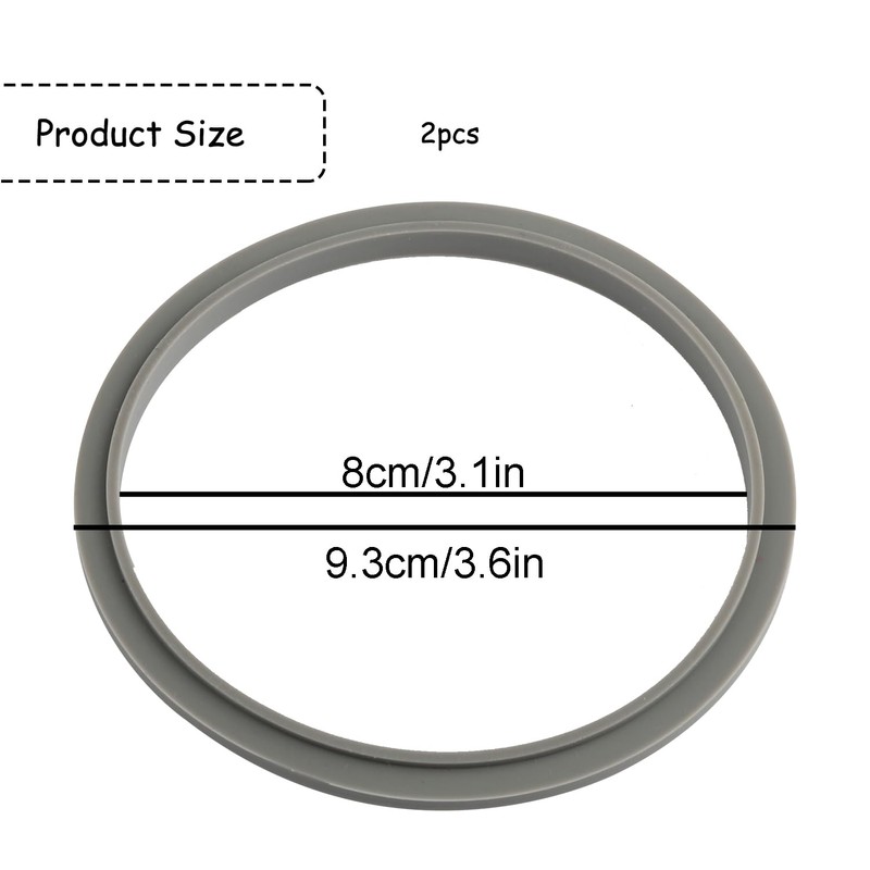 Rumyve 2pcs Gasket Replacement Rubber Ring Seals,Mixers Compatible with Lip
