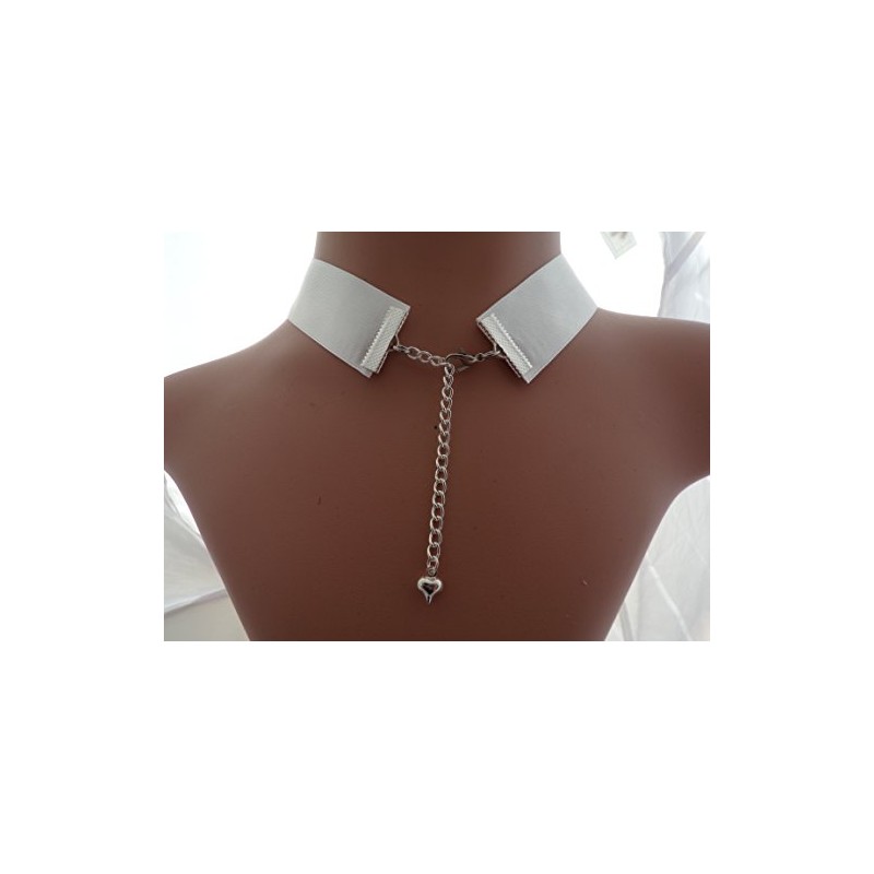 dunns-jewels White Double Faced Satin 25mm Wide Choker