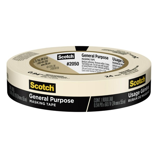 Scotch General Purpose Masking Tape, Tan, Tape for Labeling, Bundling
