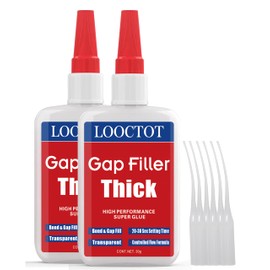 60g(2.12 oz) Gap Filler Thick Super Glue Premium Adhesive,CA Glue for Woodworking, Woodturning, Hobby Models, Glass, Plastic, Rubber, Metal.Thick CA Contact Cement