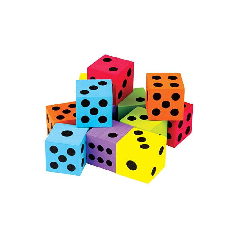 Teacher Created Resources Colorful Large Dice 12-Pack - 20809