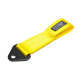 TRS Motorsport Fabric Tow Loop Strap Fixed Length for Front or Rear Bumper, High Strength (Upto 5000KG) - 10 Colour Options - Made in The UK (Hi-Vis)