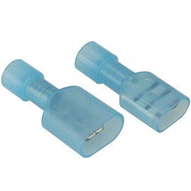 Insulated Automotive Flat Terminals Type 250 Male Female 50 Pieces Each Compatible Wire 16-14AWG / 1.5-2.5sq