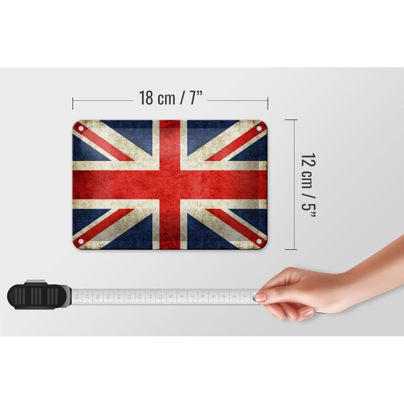 Tin Sign Flag 18 x 12 cm United Kingdom Metal