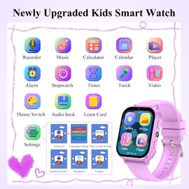 KALINCO Kids Smart Watch, No Phone Needed, Games Camera Video Pedometer Smartwatch, Music Player, Alarm, Audiostory, Torch, Step Counter, Educational Toys for Kids Age 5-12