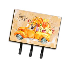 Caroline's Treasures CK2666TH68 Fall Harvest Fawn French Bulldog Leash or Key Holder, Triple, Multicolor