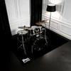 Drum Rug Mat with Non-Slip Grip Bottom, 4x6ft Drum Carpet