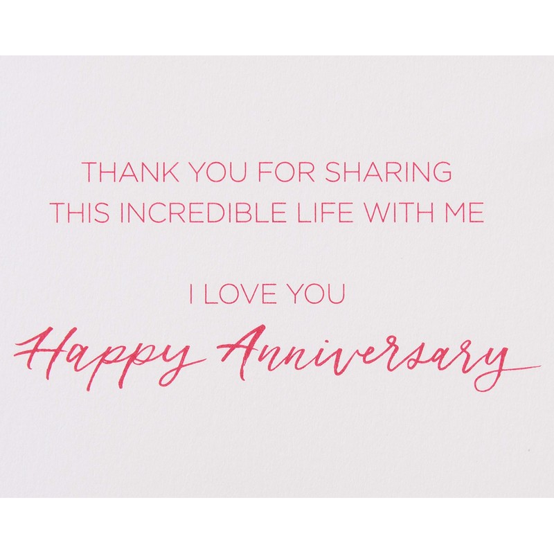 Papyrus Anniversary Card for Wife (This Incredible Life)