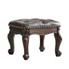 ZIRKOOON Small Foot Stool Square Leather Ottoman Foot Rest Cushion