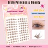 Brown Wimpern Extensions Set 100Pcs 8-12mm Mixed Clear Band Künstliche