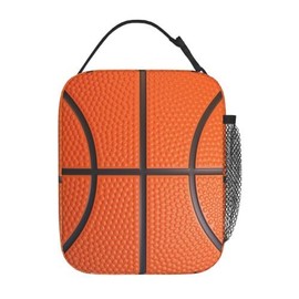 JIMOWANG Basketball Sport Lunch Bags Reusable Tote Lunch Box for Office Work School Picnic Camping Thermal Insulated Meal Bag