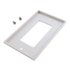 MyCableMart Wall plate: 1 Gang Decor Outer Frame, White