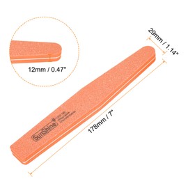 HARFINGTON 20pcs Nail Buffers, 100/180 Grit Nail Buffer Block, Double Sided Sponge Nail Buffing File Manicure Tool for Acrylic/Natural Nails, Orange