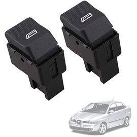 Twowinds Electric Window Power Button Switch 6X0959855B Polo(1999-2001) Lupo (1998-2005) Cordoba (1999-2002) Ibiza III (1999-2002) (set 2 pieces)