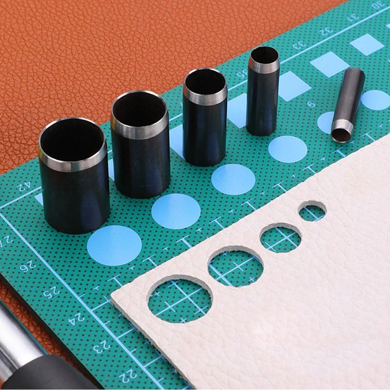 Eyelet Punch, Set of 5, Round Shape, Leather Punch, Hollow,