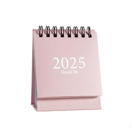 croselyu Desktop Calendar Simple Solid Color Cartoon Mini Calendar Creative Desktop Decoration Portable Small Desk Calendar Calendar,9.5x7.5cm (Pink)