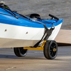 Suspenz Kayak Canoe Stern Cart, EZ-Stow Transport Trolley with Straps, Lightweight, Compact Aluminum Frame, 130 lb Load Capacity (22-1199)