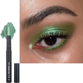 Light Green Eyeshadow Stick, Shimmering Bright Green Eye Shadow Pencil, Metallic Glitter Creamy Eyeshadows Crayon, Soft Powder Eyeshadow Eye Makeup Gifts for Christmas