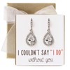 Wedding Bridesmaids Gift Drop Earrings or Jewelry set in Silver,