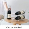 2 Pack Plastic Stackable Water Bottle and Wine Rack Storage