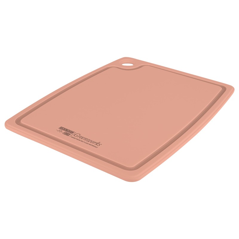Greenworks Recycled Plastic Chopping Board, 30 x 25 cm, Pink