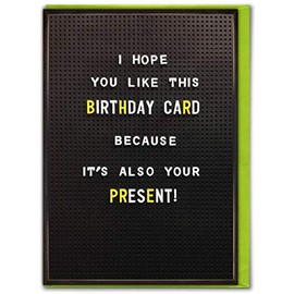 Brainbox Candy Funny Birthday Cards | Hilarious Humour | Greeting Cards | Peg Board Design (Birthday Card Present)
