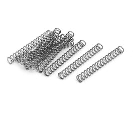 sourcingmap 0.7mmx5mmx40mm 304 Stainless Steel Compression Springs 10pcs