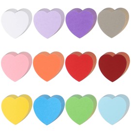 360 Pieces Small Heart Cutouts Paper Heart Shapes 2" Assorted Color Heart Confetti Heart Die Cuts for Valentine's Day Craft Wedding Party Decor, Kid's Love and Peace School Craft Projects,12 Colors