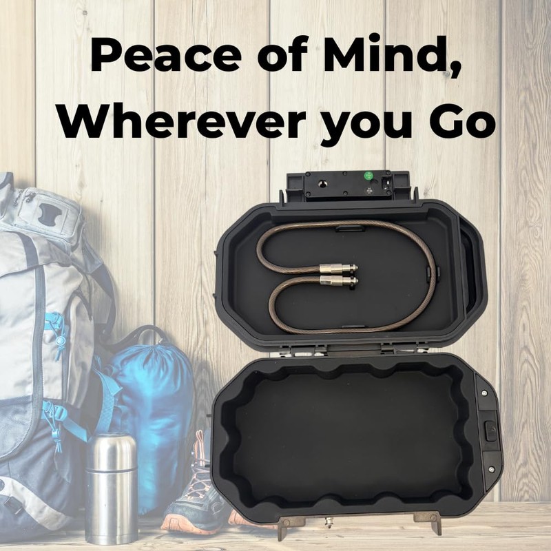 Portable Security Lock Box with Combination Lock, Waterproof Travel Safe