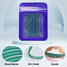 Lomansa Lash Lift Ribbon, Eyelash Lifting Accessories, Lash Lifting Tool, 3 Pairs Reusable Eyelash Lift Band for Salon and DIY (Green)