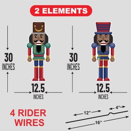 Christmas Garden Yard Signs Cutouts, Holiday Christmas Outdoor Decorations, Snowman And Santa Claus, Xmas Yard Signs With Metal Stakes, VP3862