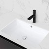 STYLISH 24 1/2 inch Ceramic Rectangular Undermount Bathroom Sink with
