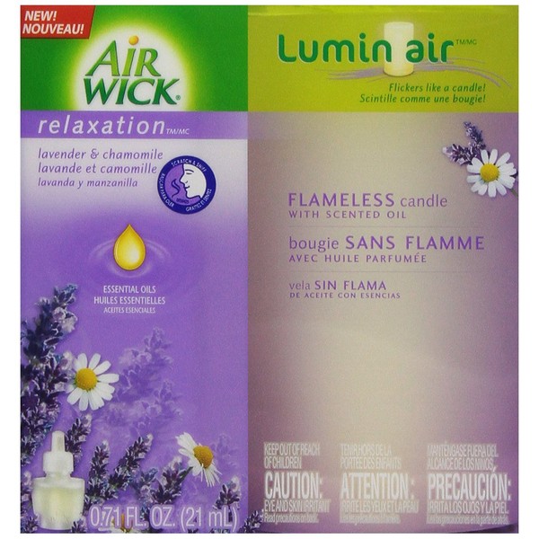 Air Wick Lumin'Air Flameless Candle Single Unit, Lavender Chamomile