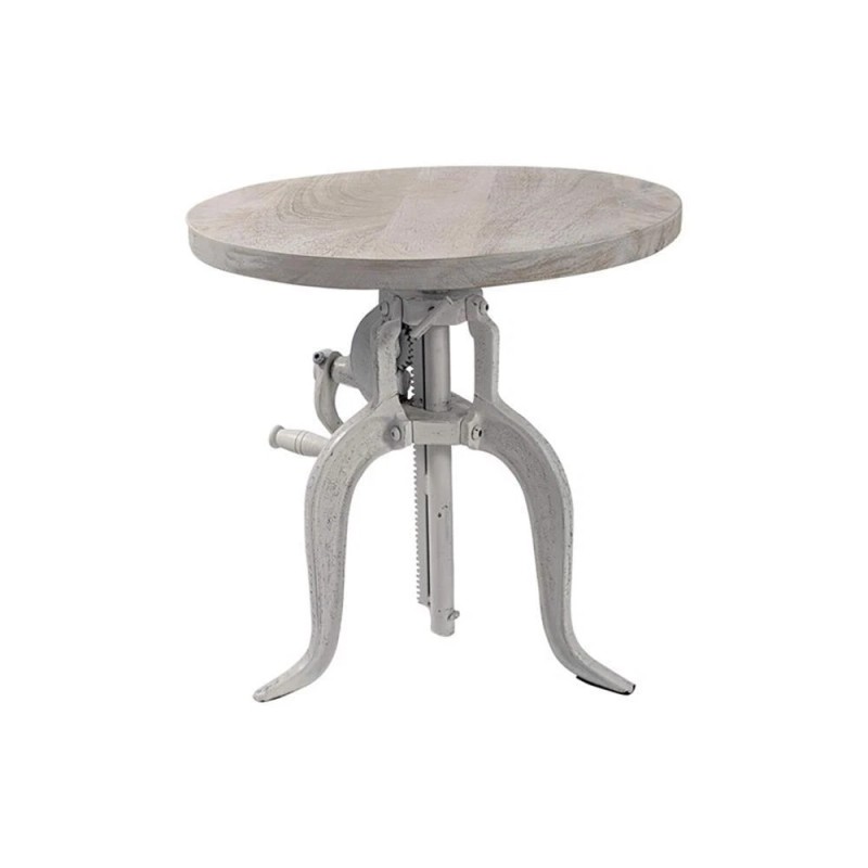 Carolina Classics Regan Adjustable Crank Accent Table in Whitewash