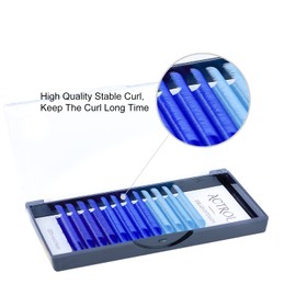 Colored Eyelash Extensions Easy Fan 15mm Ombre Blue D Curl Easy Fanning 0.07mm Self Shadow Gradient Colored Lashes Premade Volume Lash