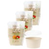Strix Design SD-157 Disposable Containers with Unbleached Bamboo Lids, 12.8