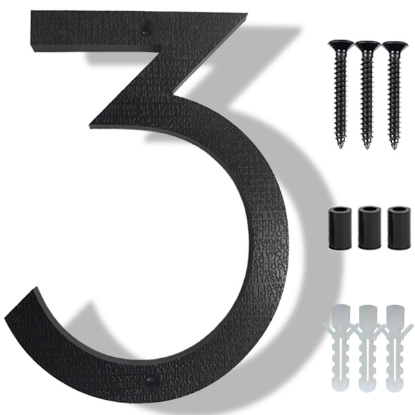 YIPUKIYI 8 Inch Floating Modern House Numbers For Outside Large
