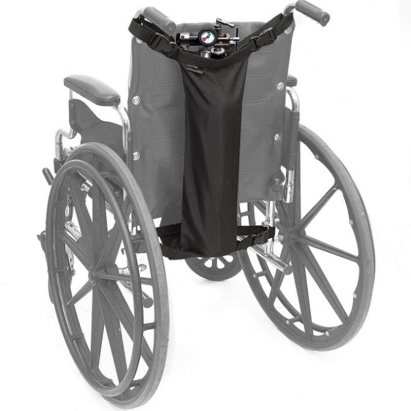 Portable Oxygen Cylinder Tank Storage Bag Wheel Chair Waterproof Hanging