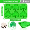 Webake Shamrock Silicone Mold, 6-Caivty Shamrock Mold for Chocolate, Candy,