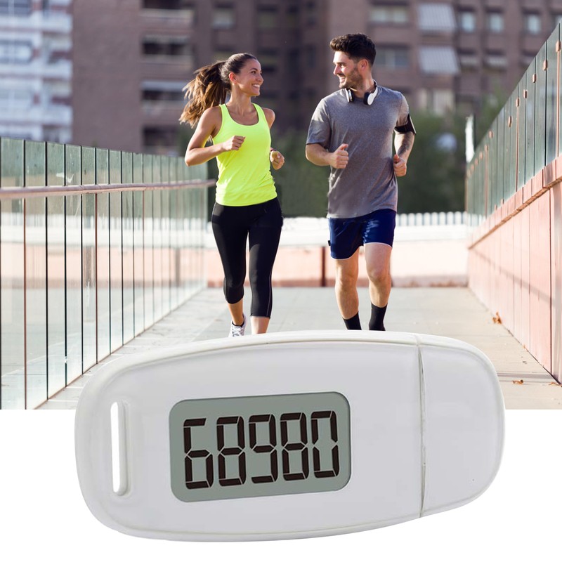3D Sensor Pedometer Step Counting Device with Blue Backlight Clip-on