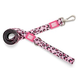 Max & Molly Classic 6 ft Leopard Pink Dog Leash - Strong, Padded, Waterproof - Stylish Patterns for Boy & Girl Dogs - Durable, Lightweight, Comfortable for Small Dogs - Large